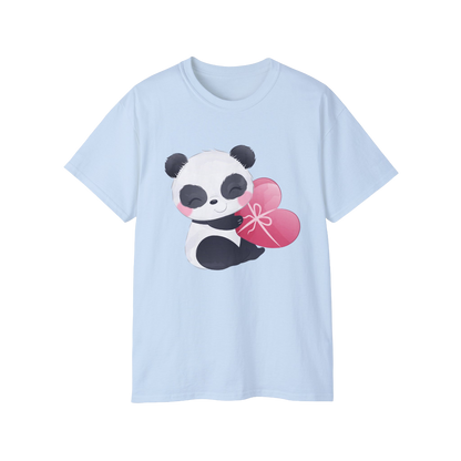 100% Cotton Short Sleeve Tee | Kawaii-Panda-006