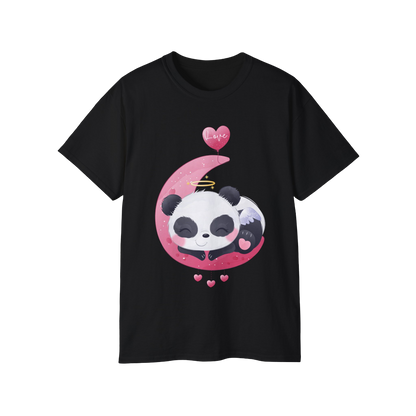 100% Cotton Short Sleeve Tee | Kawaii-Panda-007