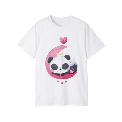 100% Cotton Short Sleeve Tee | Kawaii-Panda-007