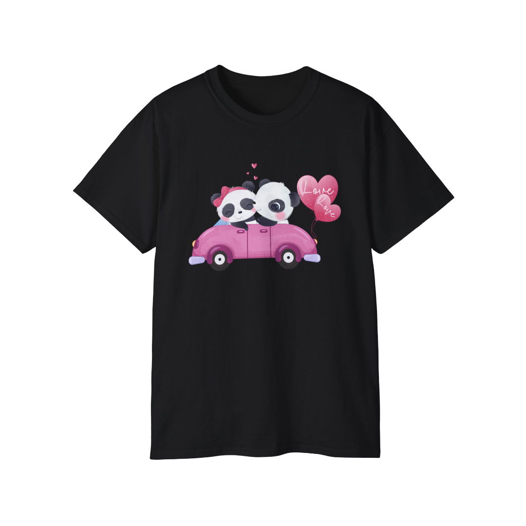 100% Cotton Short Sleeve Tee | Kawaii-Panda-008