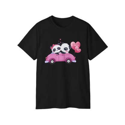 100% Cotton Short Sleeve Tee | Kawaii-Panda-008