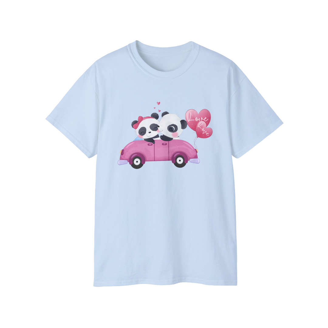 100% Cotton Short Sleeve Tee | Kawaii-Panda-008