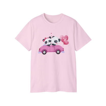 100% Cotton Short Sleeve Tee | Kawaii-Panda-008