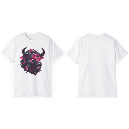 100% Cotton Short Sleeve Tee | Mascot-Bull-001