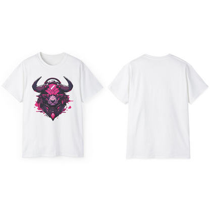 100% Cotton Short Sleeve Tee | Mascot-Bull-002