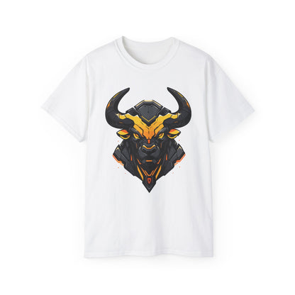 100% Cotton Short Sleeve Tee | Mascot-Bull-003