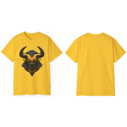 100% Cotton Short Sleeve Tee | Mascot-Bull-003