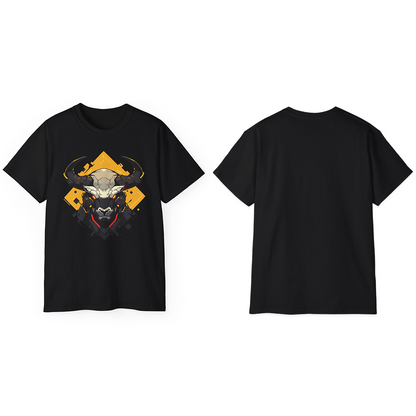 100% Cotton Short Sleeve Tee | Mascot-Bull-004