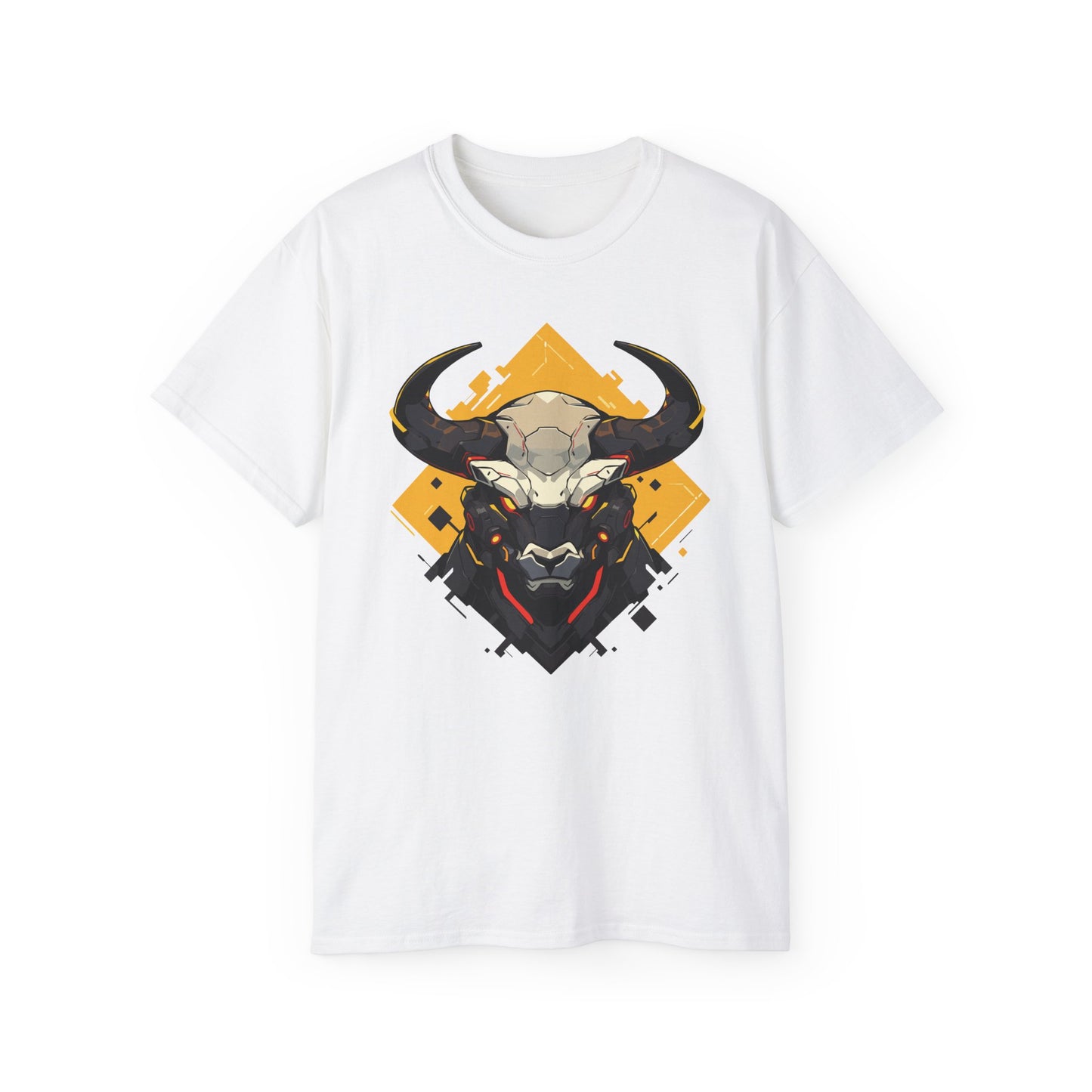 100% Cotton Short Sleeve Tee | Mascot-Bull-004