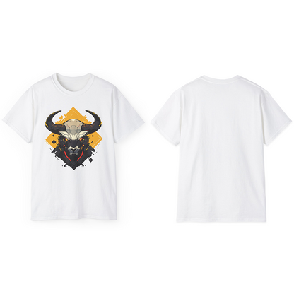 100% Cotton Short Sleeve Tee | Mascot-Bull-004