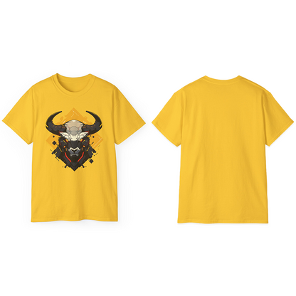 100% Cotton Short Sleeve Tee | Mascot-Bull-004