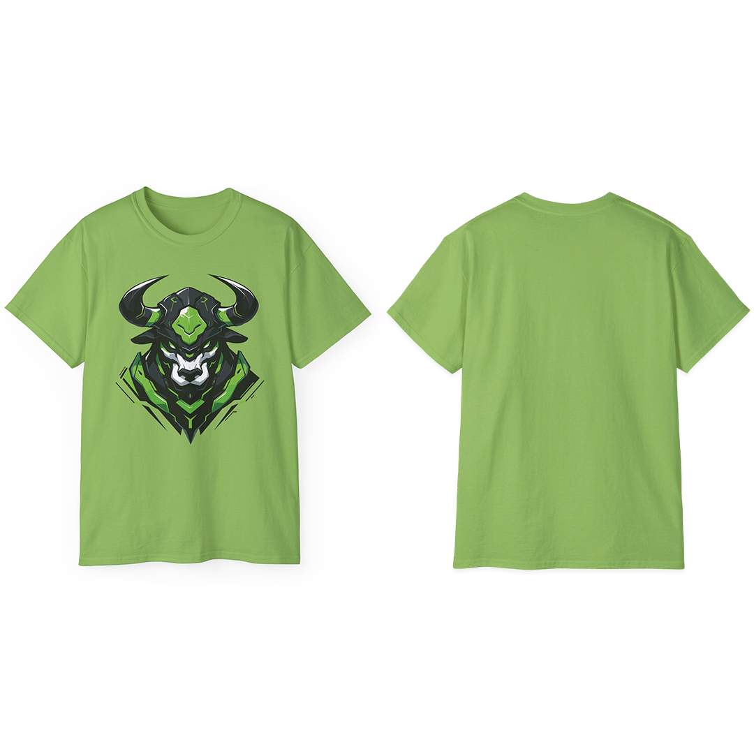 100% Cotton Short Sleeve Tee | Mascot-Bull-006