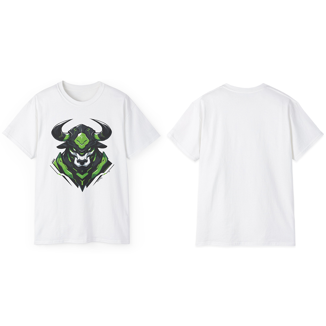 100% Cotton Short Sleeve Tee | Mascot-Bull-006