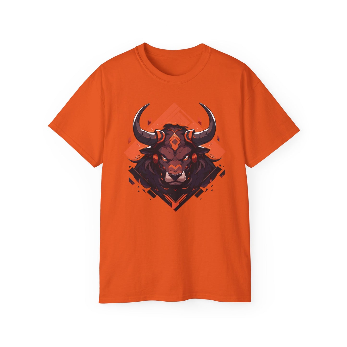 100% Cotton Short Sleeve Tee | Mascot-Bull-007