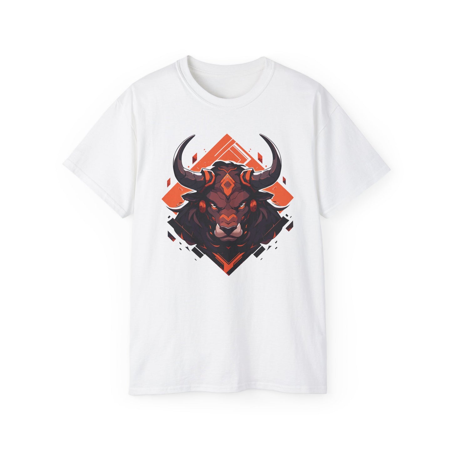 100% Cotton Short Sleeve Tee | Mascot-Bull-007