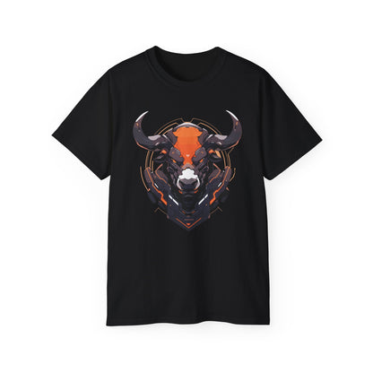 100% Cotton Short Sleeve Tee | Mascot-Bull-008