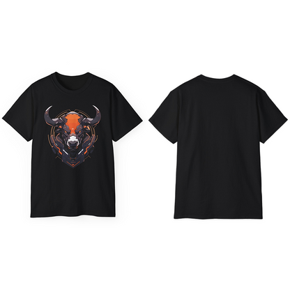 100% Cotton Short Sleeve Tee | Mascot-Bull-008