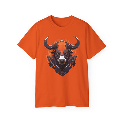 100% Cotton Short Sleeve Tee | Mascot-Bull-008