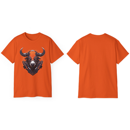 100% Cotton Short Sleeve Tee | Mascot-Bull-008