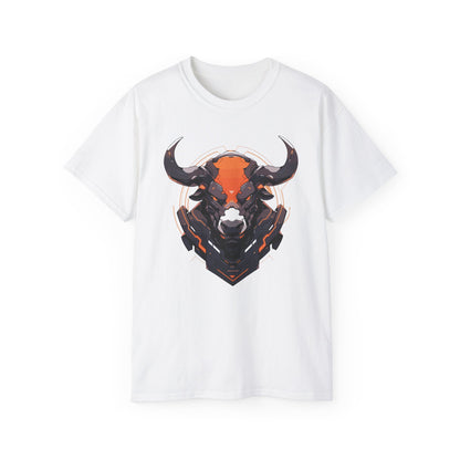 100% Cotton Short Sleeve Tee | Mascot-Bull-008