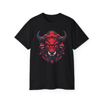 100% Cotton Short Sleeve Tee | Mascot-Bull-009