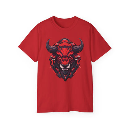 100% Cotton Short Sleeve Tee | Mascot-Bull-009