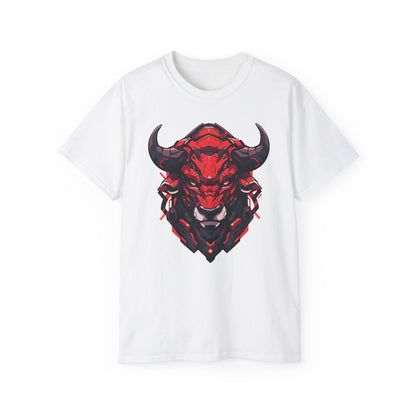 100% Cotton Short Sleeve Tee | Mascot-Bull-009