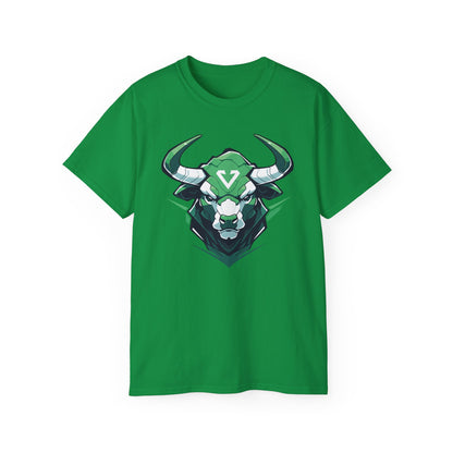 100% Cotton Short Sleeve Tee | Mascot-Bull-012