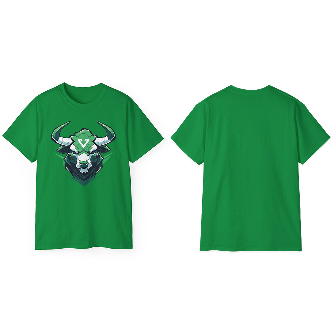 100% Cotton Short Sleeve Tee | Mascot-Bull-012