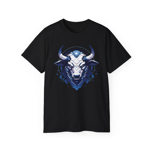 100% Cotton Short Sleeve Tee | Mascot-Bull-013