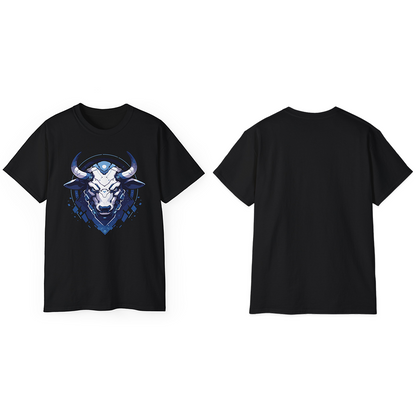 100% Cotton Short Sleeve Tee | Mascot-Bull-013