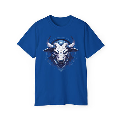 100% Cotton Short Sleeve Tee | Mascot-Bull-013