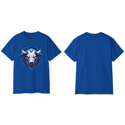 100% Cotton Short Sleeve Tee | Mascot-Bull-013