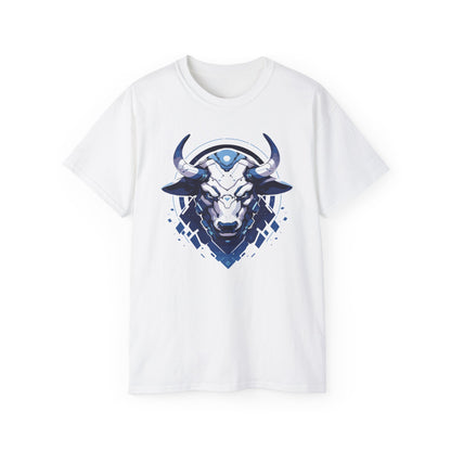 100% Cotton Short Sleeve Tee | Mascot-Bull-013