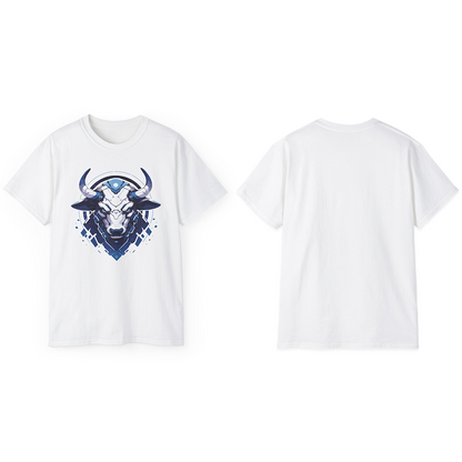 100% Cotton Short Sleeve Tee | Mascot-Bull-013