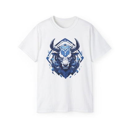 100% Cotton Short Sleeve Tee | Mascot-Bull-014