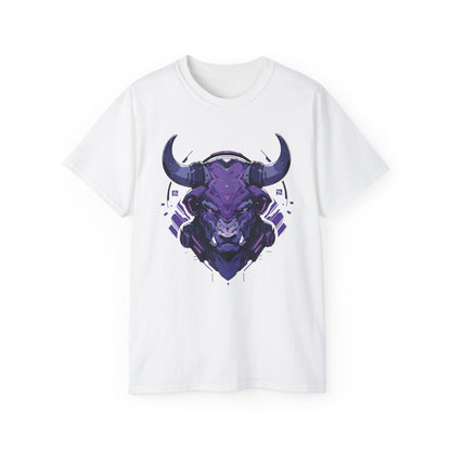 100% Cotton Short Sleeve Tee | Mascot-Bull-015