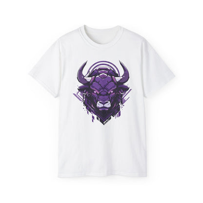 100% Cotton Short Sleeve Tee | Mascot-Bull-016