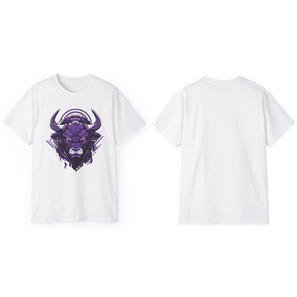 100% Cotton Short Sleeve Tee | Mascot-Bull-016