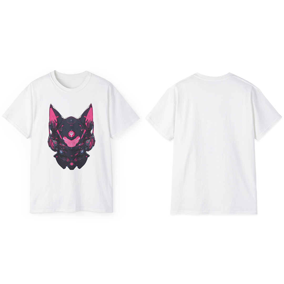 100% Cotton Short Sleeve Tee | Mascot-Cat-002