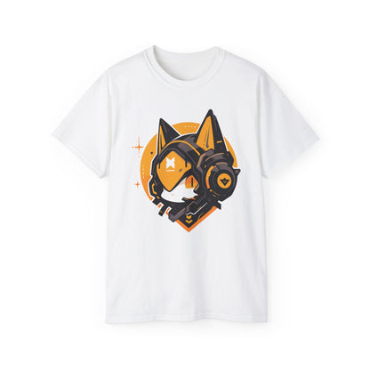 100% Cotton Short Sleeve Tee | Mascot-Cat-004