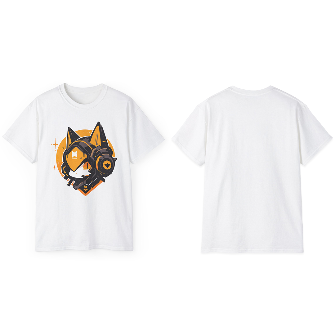 100% Cotton Short Sleeve Tee | Mascot-Cat-004