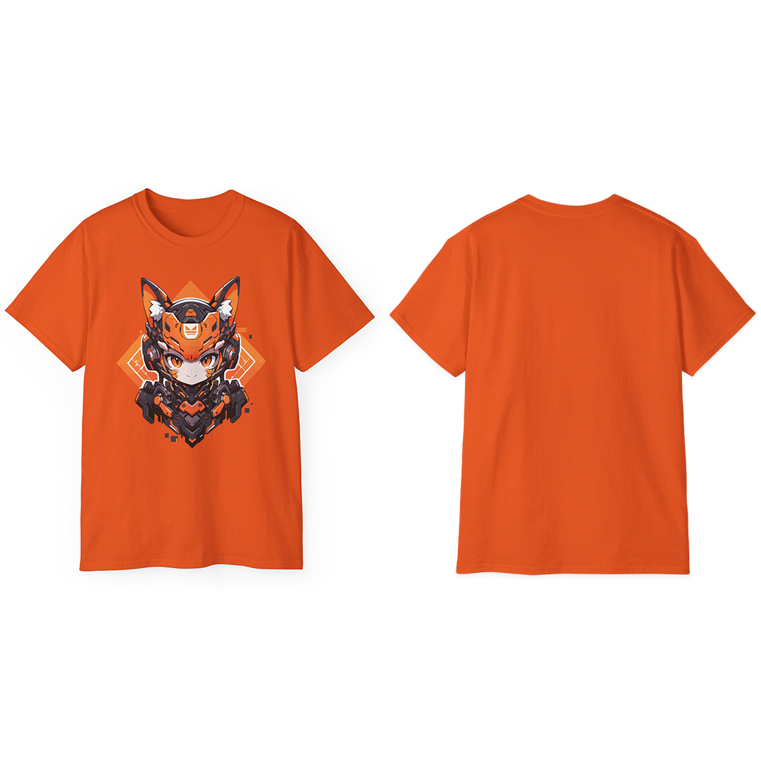 100% Cotton Short Sleeve Tee | Mascot-Cat-007