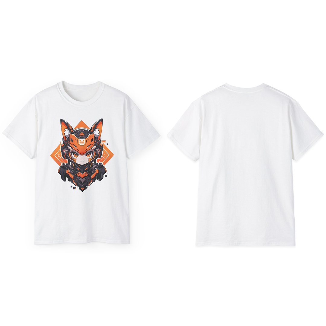 100% Cotton Short Sleeve Tee | Mascot-Cat-007