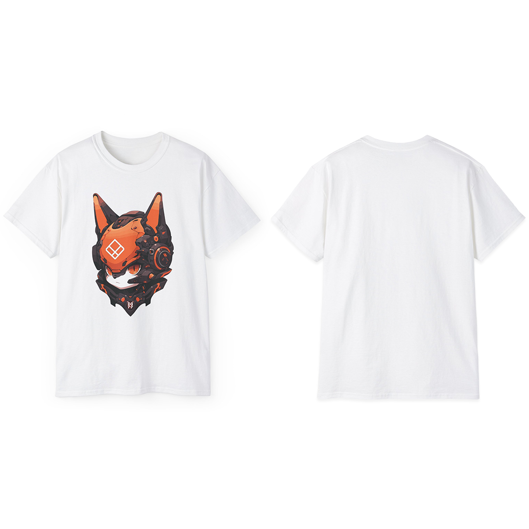 100% Cotton Short Sleeve Tee | Mascot-Cat-008