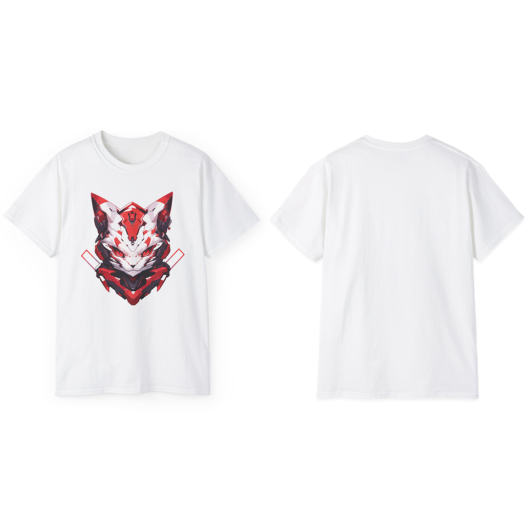 100% Cotton Short Sleeve Tee | Mascot-Cat-010