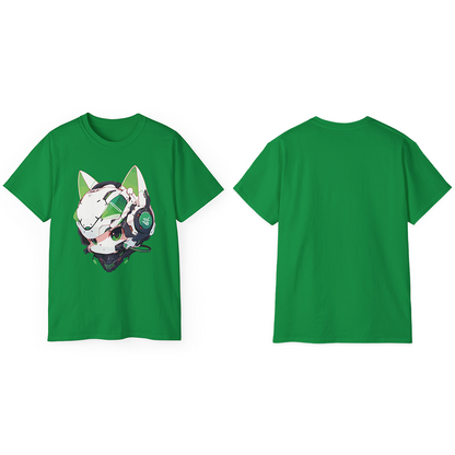 100% Cotton Short Sleeve Tee | Mascot-Cat-012