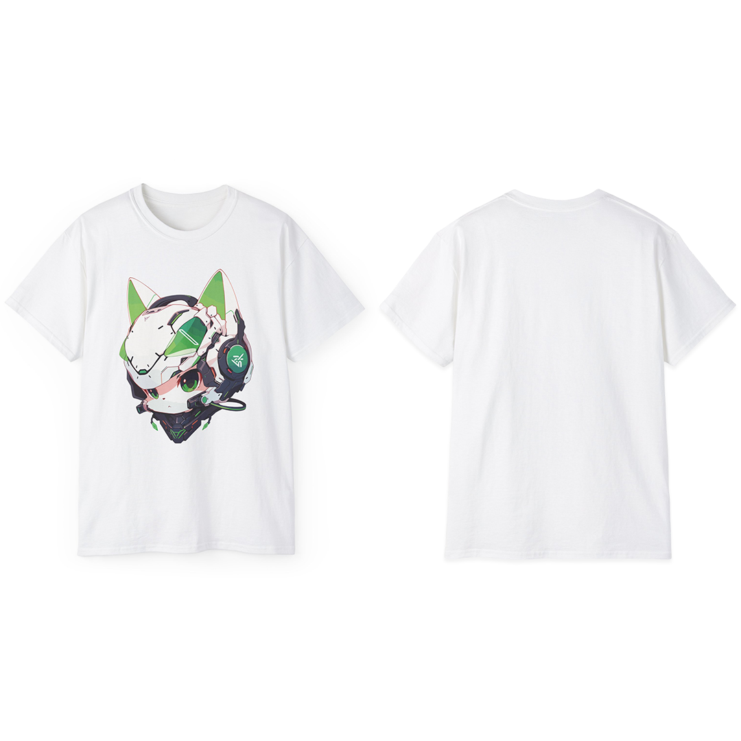 100% Cotton Short Sleeve Tee | Mascot-Cat-012