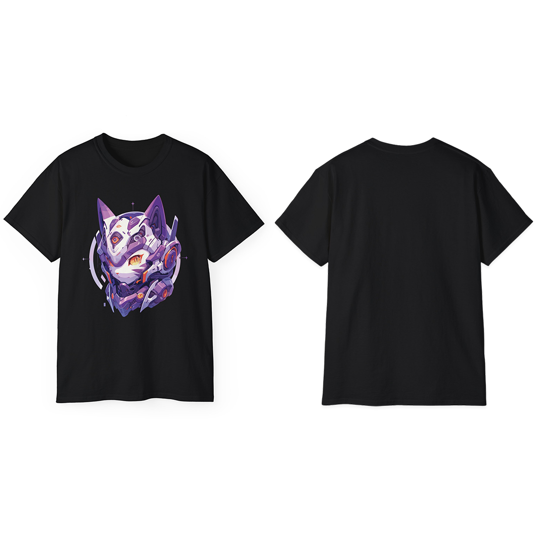 100% Cotton Short Sleeve Tee | Mascot-Cat-015