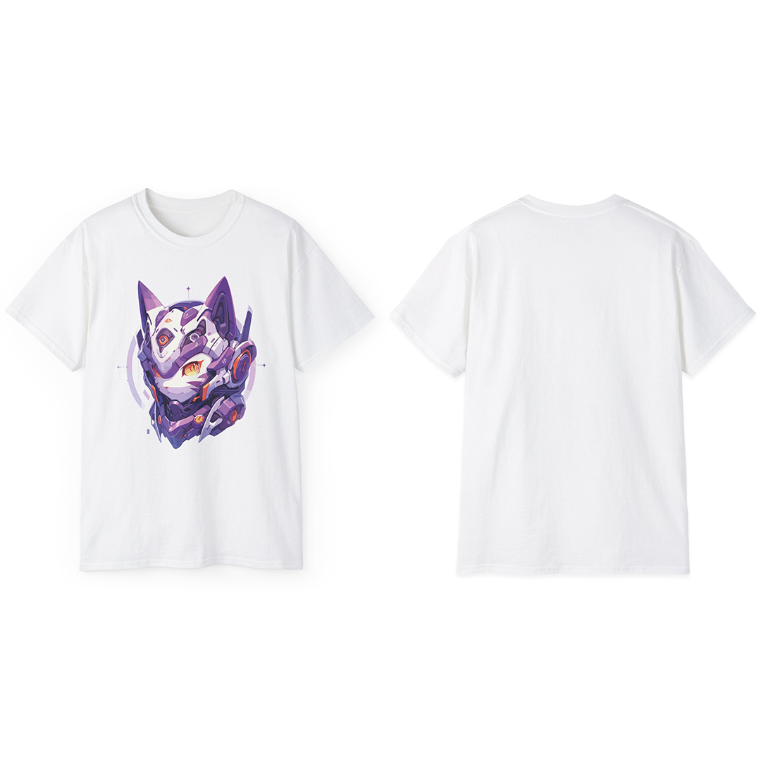 100% Cotton Short Sleeve Tee | Mascot-Cat-015